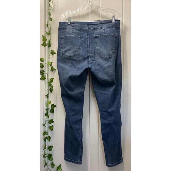 Poured in Blue Womans Denim Jeans Size 10 - Picture 3 of 8